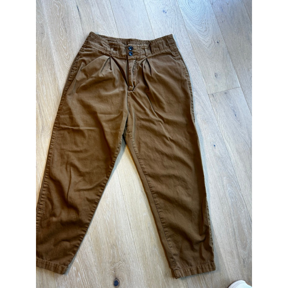 Free People Cotton Pleated Double Button Slacks Size 10
